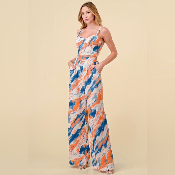 175 2 Piece Marble Pant Set - Picture 3 of 7